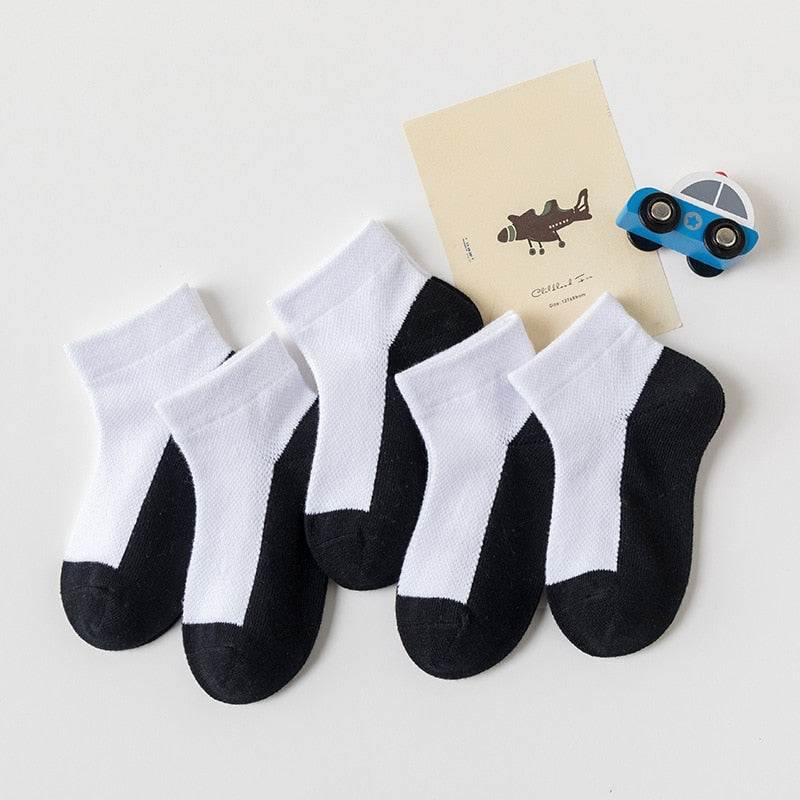 5 Pairs Children Socks Boy Girl Baby Cotton Soft Breathable