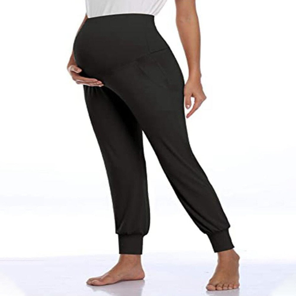 Casual Maternity Loose Pants For Pregnant Stretch Comfy Clothing