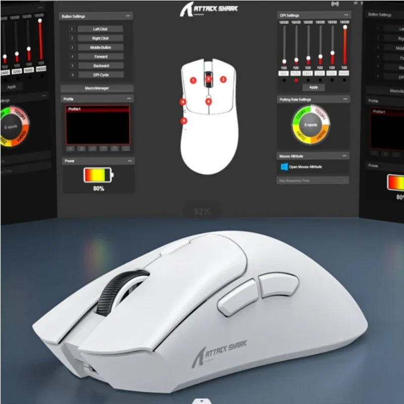 Attack Shark R1 18000dpi Wireless Mouse