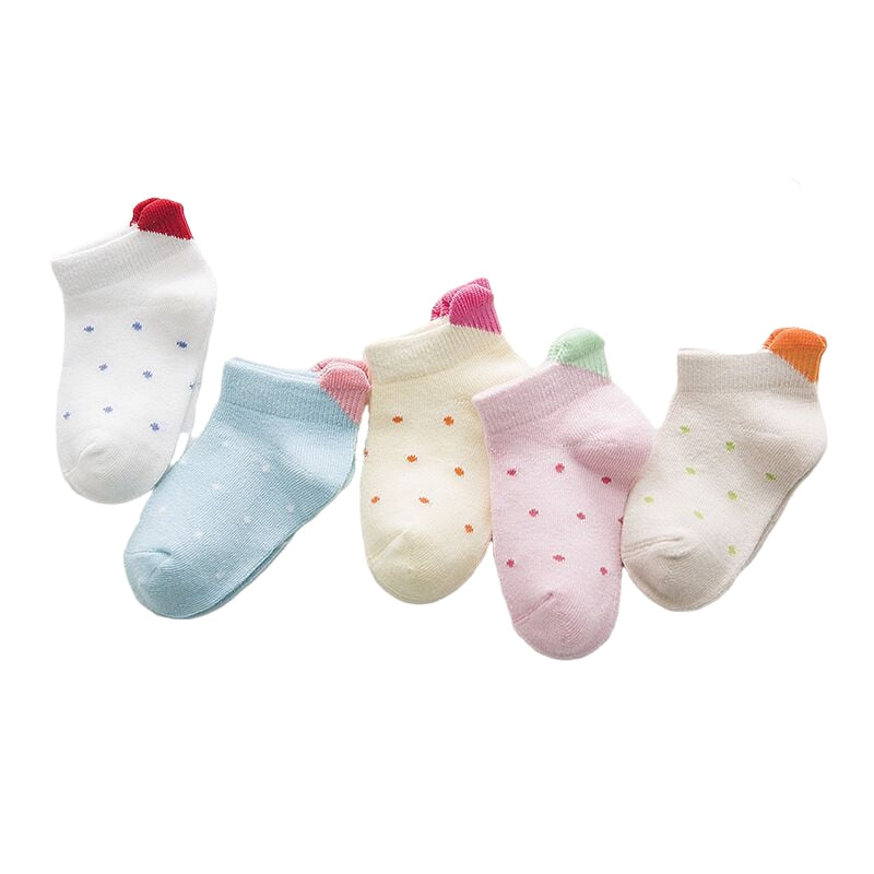 5Pairs/lot Baby Socks Cotton Summer Infant Thin Ankle