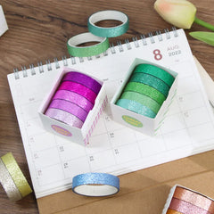 5Rolls Glitter Washi Tape Set