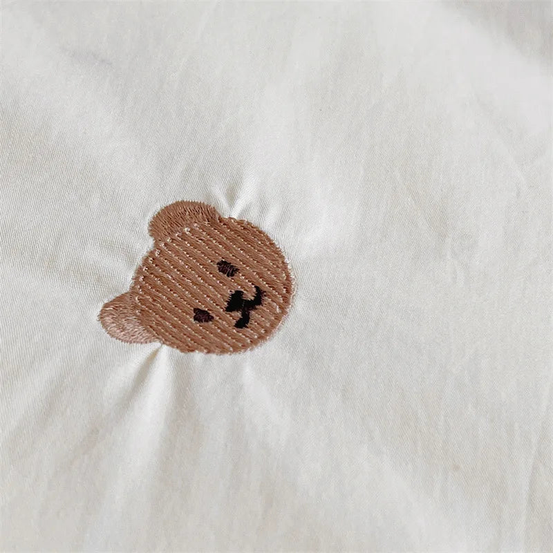 Bear Embroidered Bedding Set