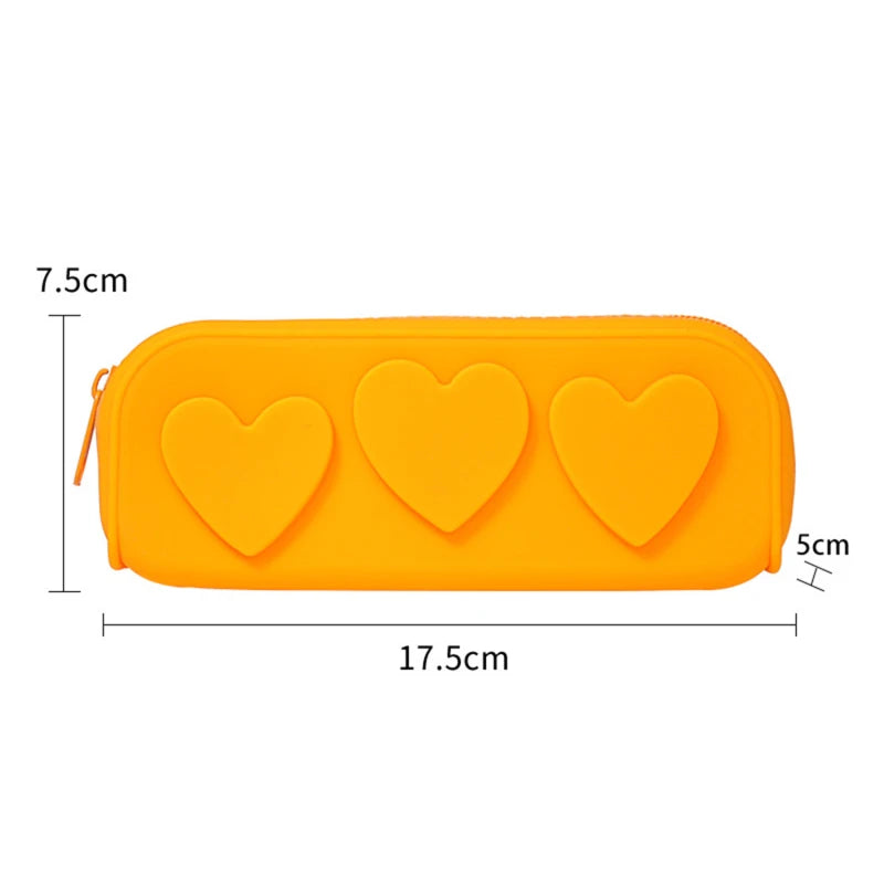 Love Stationery Silicone Pencil Case