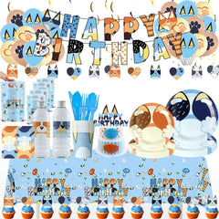 Blue Dog Kids Party Tableware