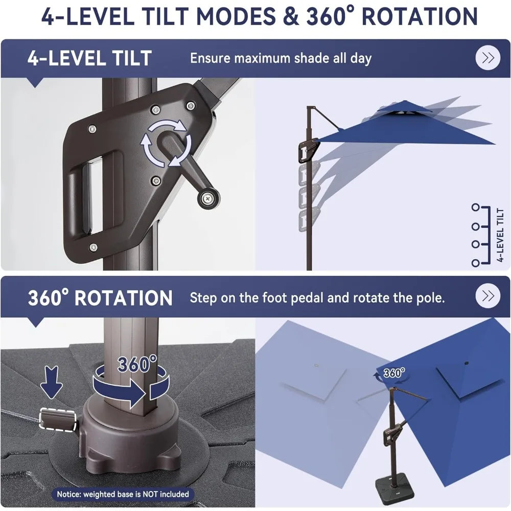 Canopy Navy Parasols for Garden