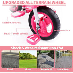 Adjustable Push Handle Tricycle