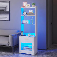 LED Nightstand with Charging Station