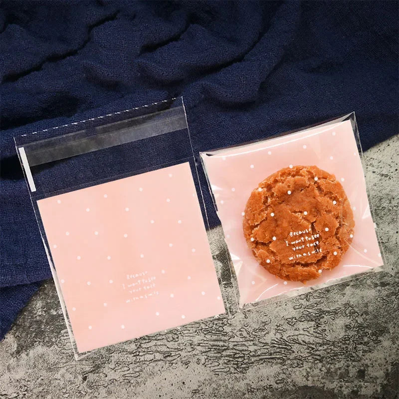 Transparent self-adhesive cookies & candies bag, ,