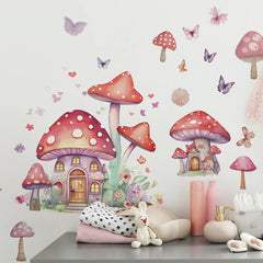 Cartoon Mushroom Vinyl Wall Stickers