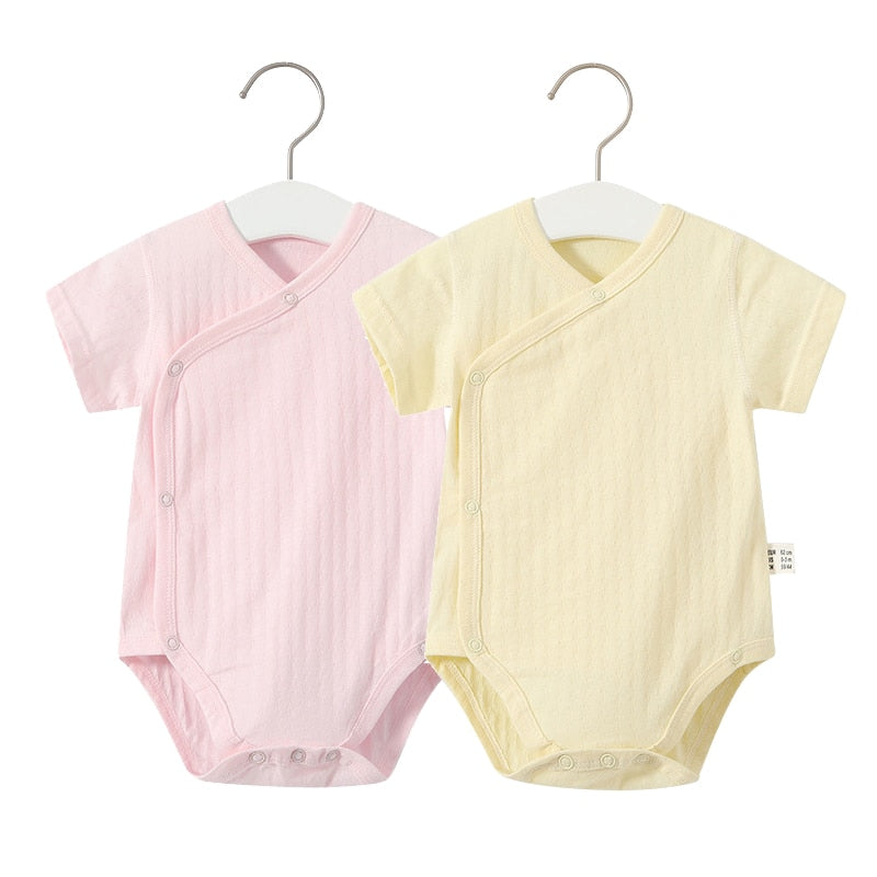 2Pcs Summer Newborn Baby Girls Romper Breathable Soft Jumpsuit