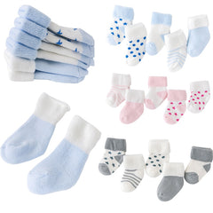 5Pair New boy and girl baby socks thick newborn