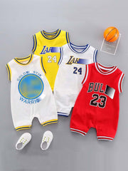 Baby Romper Sport Uniform Infant Kids Cotton Jumpsuit