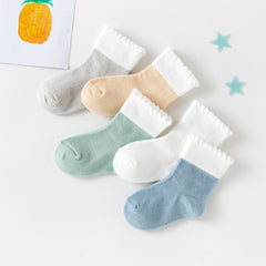 5Pairs Baby Socks Summer Cotton Newborn Boys Toddler Socks Baby