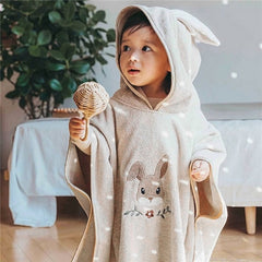 Cartoon Baby Bath Towel Microfiber Cotton Hooded Beach Towel