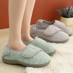 Com warm Fully Plush Slippers Warm Cotton Shoes For Pregnant Anti-slip Shoe