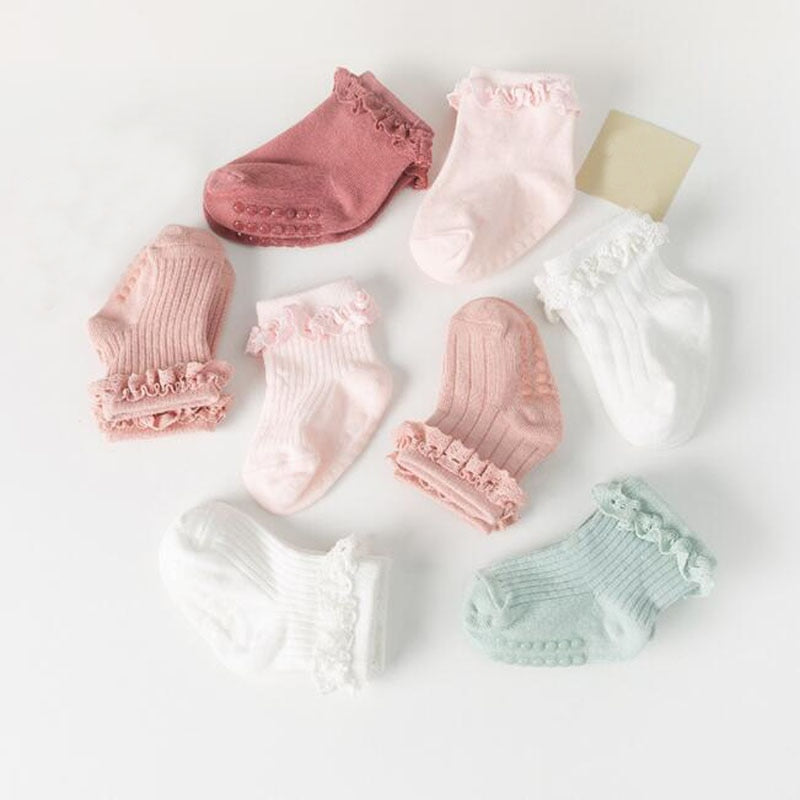 4Pair new baby children's non-slip autumn winter cotton