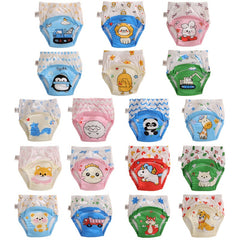 6 Layers Cute Cartoon Training Pants Baby Washable Underwear Infant Breathable Reusable Nappies