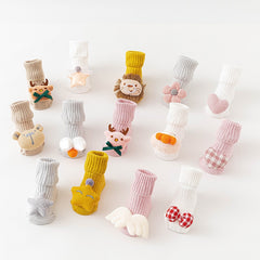 New Summer Thin Cute Cartoon Baby 3D Doll Cotton Rubber Anti-slip Floor