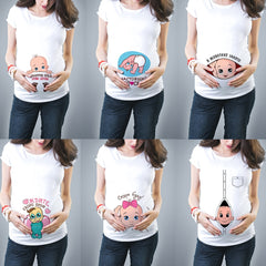 Cute Baby Pregnant Maternity Pregnancy T Shirts Funny