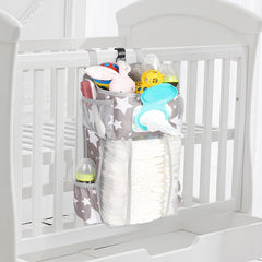 Baby Crib Hanging Storage Bag Diaper Nappy Organizer