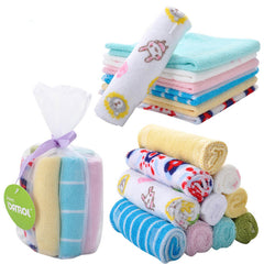 8Pcs Baby Infant Newborn Bath Towel Washcloth Feeding Cotton